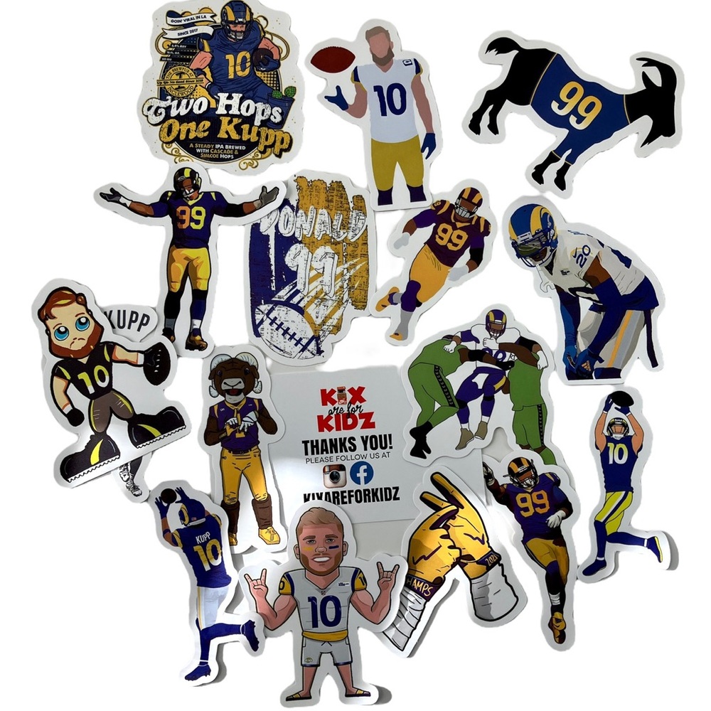 LA Rams , Los Angeles Rams , Aaron Donald, Cooper Kupp NFL Stickers